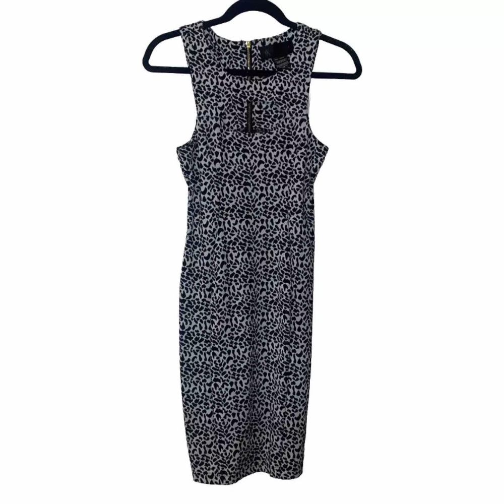 Animal Leopard Print Sexy Bodycon Cocktail Party Slimming Dress, Size Small
